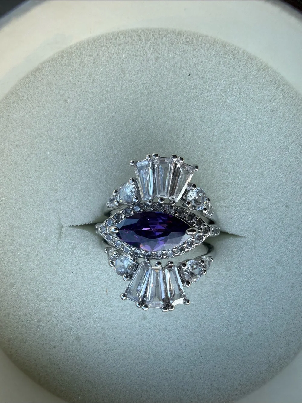 Bomb Party Ring Lymphoma Awareness Always A Warrior RBP6335 Size 5 New Amethyst